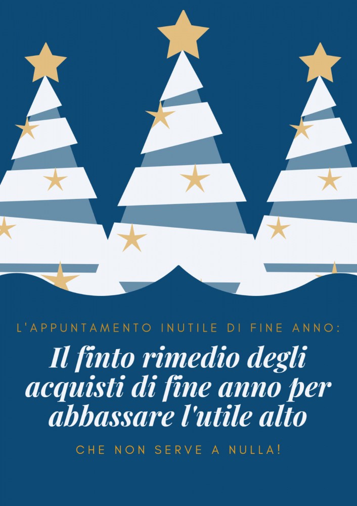 Utile alto: il finto rimedio degli acquisti di fine anno